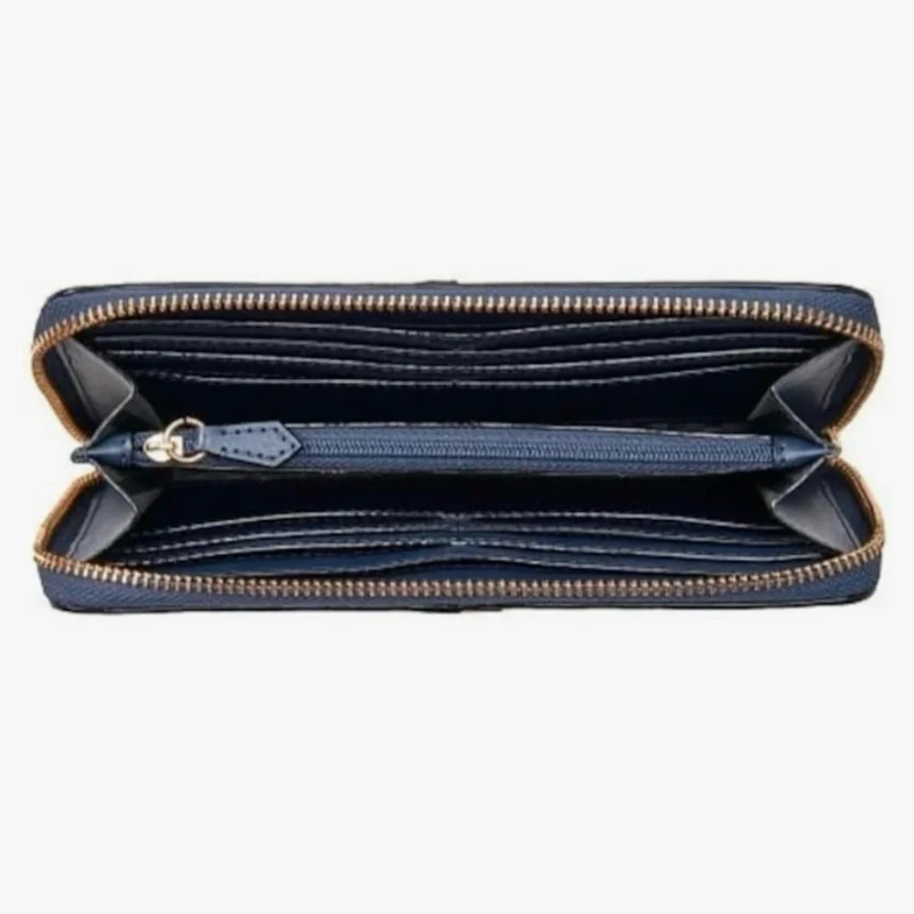 Victoria's Secret Midnight Croc Zippy Wallet Large Bi-Fold - Picture 3 of 8